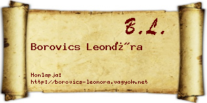 Borovics Leonóra névjegykártya